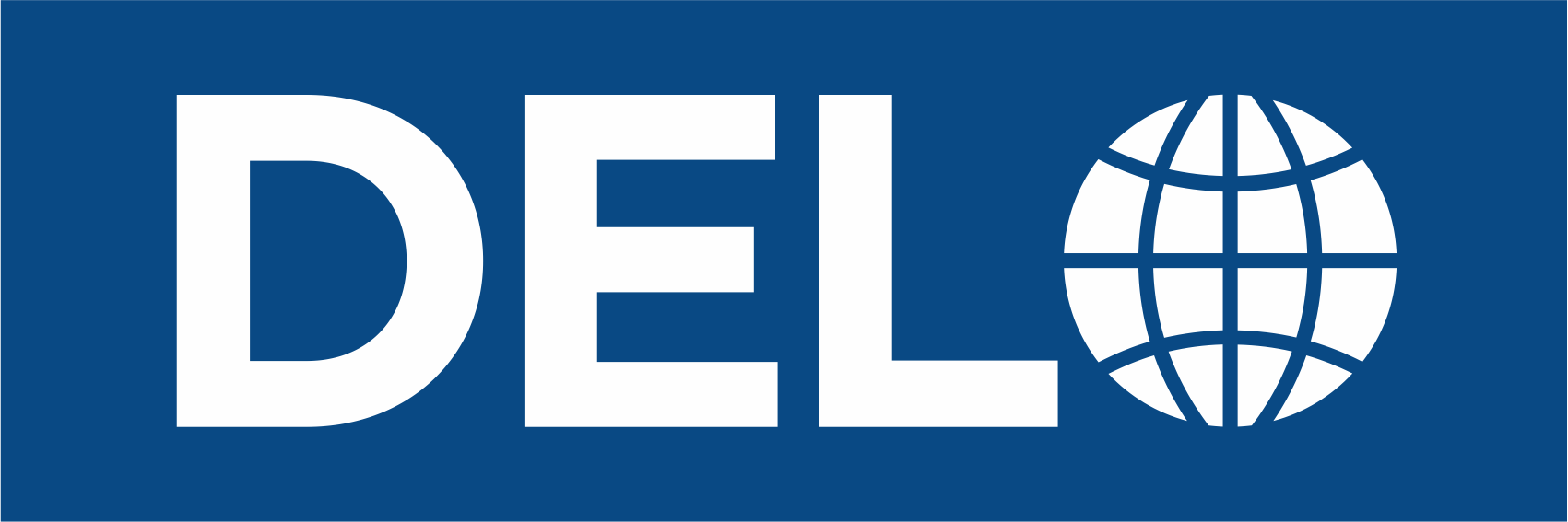 Delo logo blue