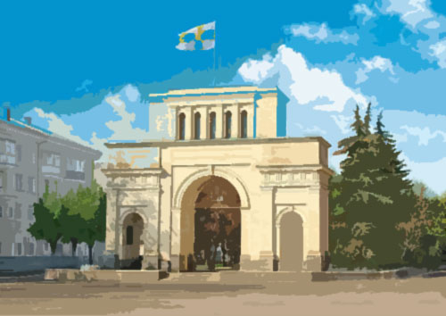 rossija 2017 52 stavropol triumfalnaja arka tiflisskie vorota kartochka s lit v
