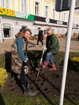 Специалисты «Горзеленстроя» высадили розы и тюльпаны