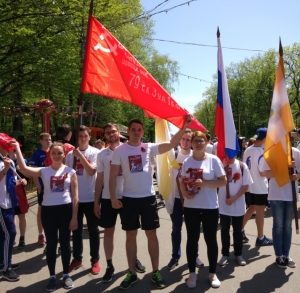 Коллектив ГРЦ Ставрополя принял участие в эстафете «Знамя Победы»