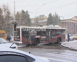 Троллейбус в Ставрополе спровоцировал огромную пробку