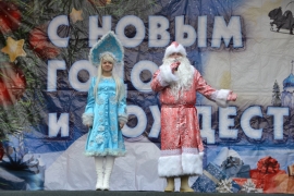 В парке Победы Ставрополя прошла предновогодняя ярмарка Дедов Морозов