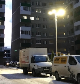 На улице Доваторцев в Ставрополе завершили монтаж уличного освещения