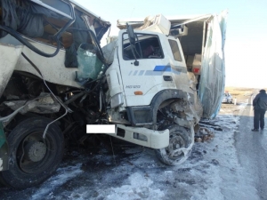 На Ставрополье при столкновении «Икаруса» и грузовика пострадали две женщины