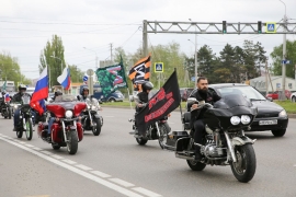 По улицам Ставрополя проехал мотомарш «Дороги Победы – встреча на рубеже»