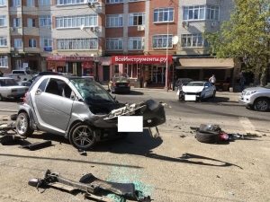 В Ставрополе две девушки пострадали в тройном ДТП