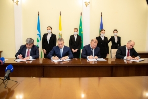 Главы Карачаево-Черкесии, Адыгеи, Кабардино-Балкарии и Ставропольского края подписали соглашение о сотрудничестве между регионами