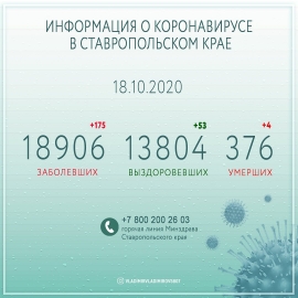 Более 13,8 тысячи жителей Ставропольского края победили коронавирус