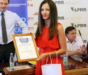 Лидер подписной кампании Екатерина Бушман (начальник отдела подписки УФПС СК)